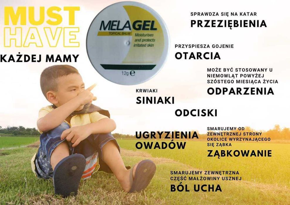 Maść melagel 100 natural katar opryszczka bóle wysypka