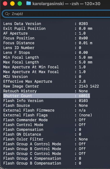 Aparat Nikon D700 przebieg 60-61k