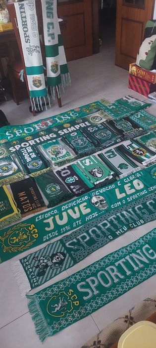 30 echarpes,bufandas, do sporting Antigos
