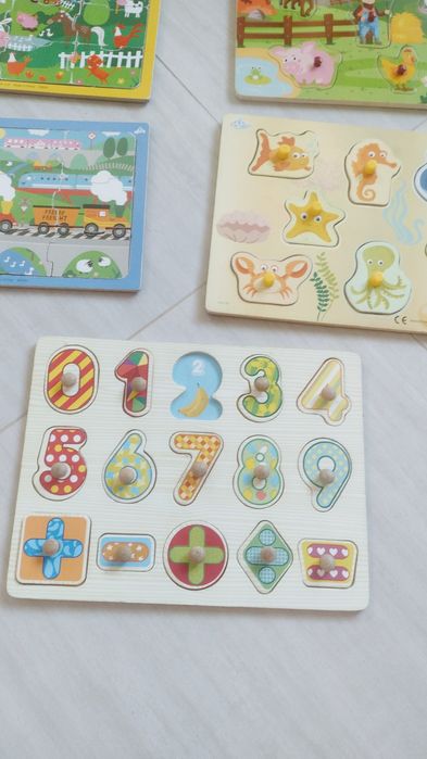Puzzle drewniane 5szt
