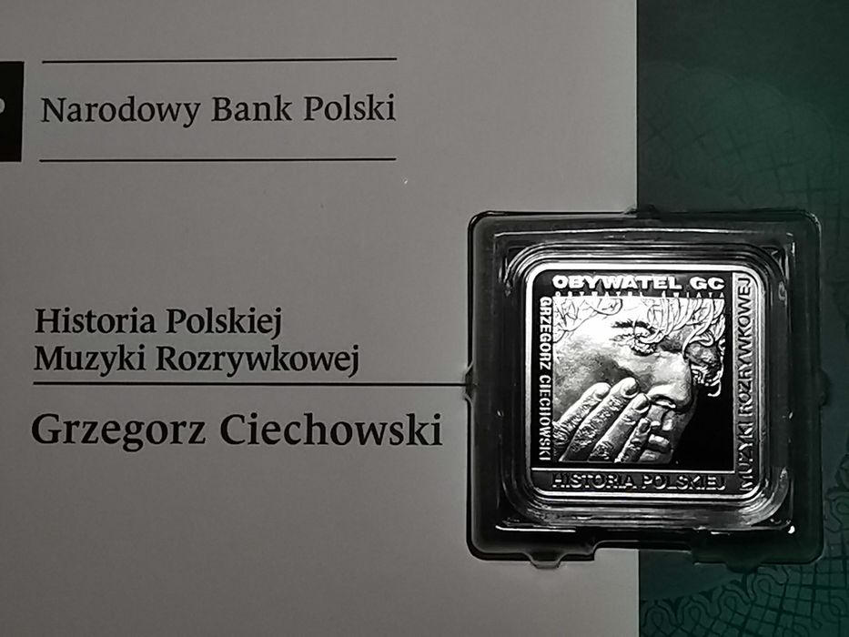 Moneta Grzegorz Ciechowski, Blister - Lustrzanka 10zł Gniezno • OLX.pl