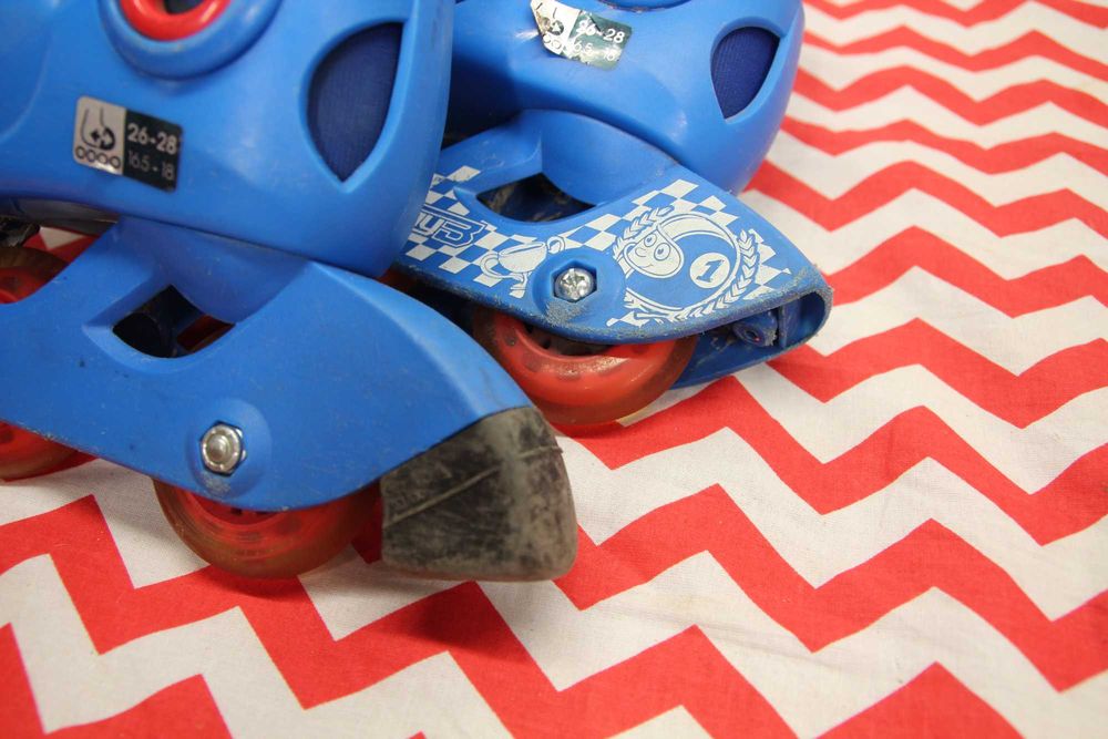 Rolki dla dzieci Play3 niebiesko-czerwone