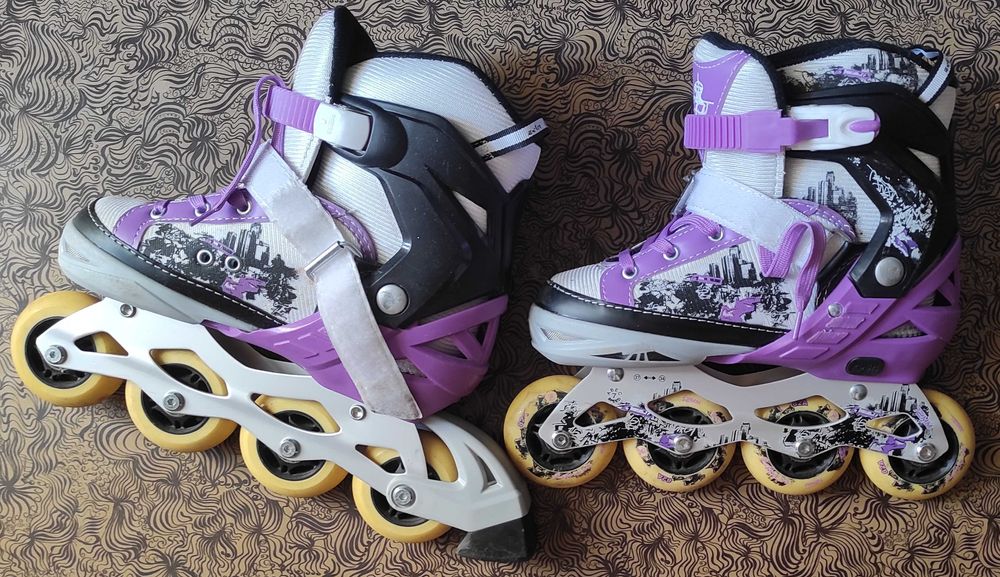 Роликовые коньки раздвижные Zelart Z-098V размер 34-37