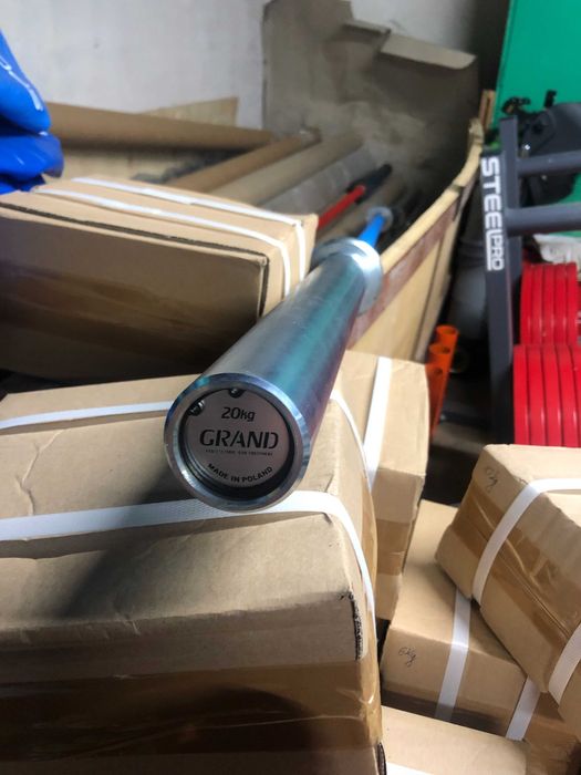 Gryf Olimpijski GRAND 220cm 20kg 50mm łożyska igiełkowe