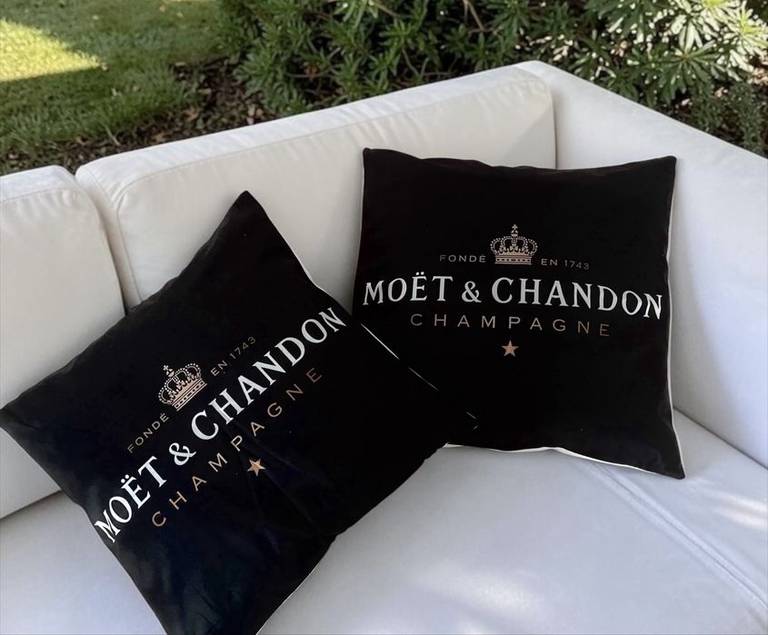 Moet&Chandon Champagne Zestaw 2 poduszek dekoracyjnych Nowe