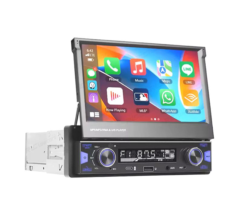 RÁDIO MULTIMÉDIA UNIVERSAL 1 DIN 7" CARPLAY / ANDROID 13 AUTO