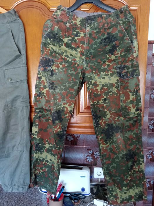 Lote de calças militares vintage - Exército Alemão Flecktarn e Exército Francês F1