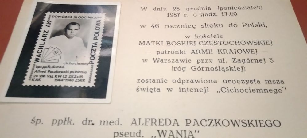 Karta z serii " Wachlarz AK".
