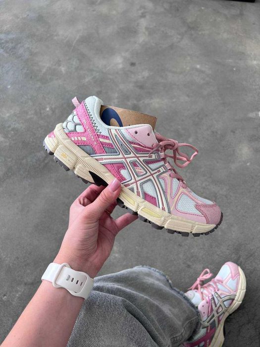 Женские кроссовки Asics Gel-Kahana 8 White Pink / Асикс Гель Кахана 8 белые розовый 36 37 38 39 40 41