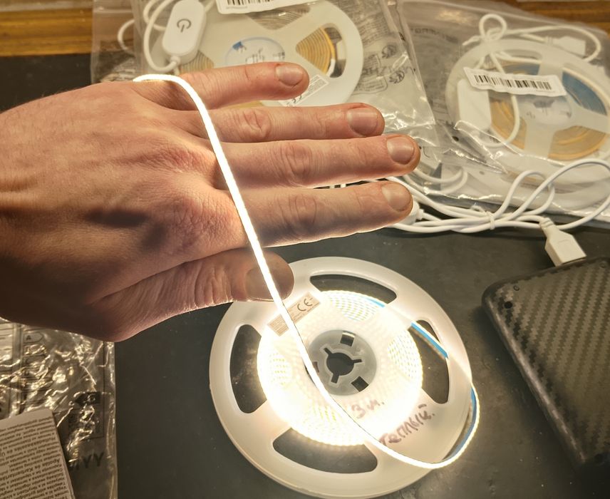 USB  Світлодіодна стрічка COB  - 400leds/m  5v usb