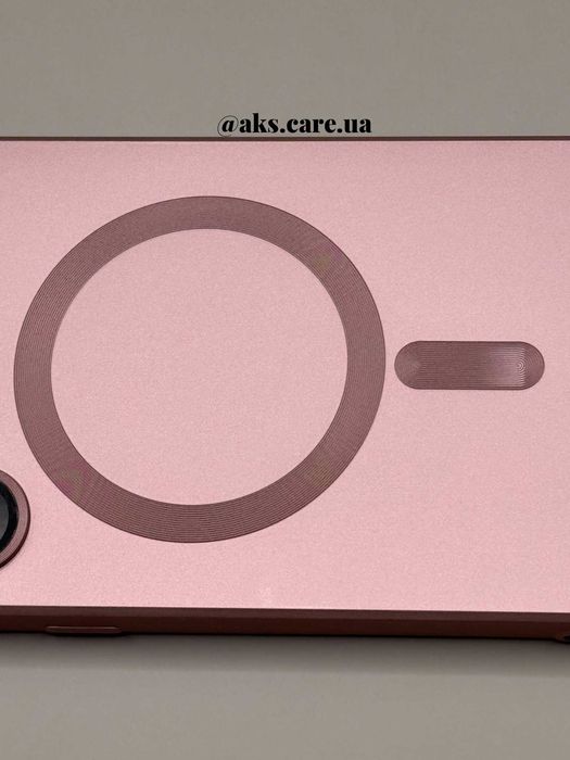 Рожевий розовий силіконовий чохол MagSafe з лінзами Samsung A/S/Note