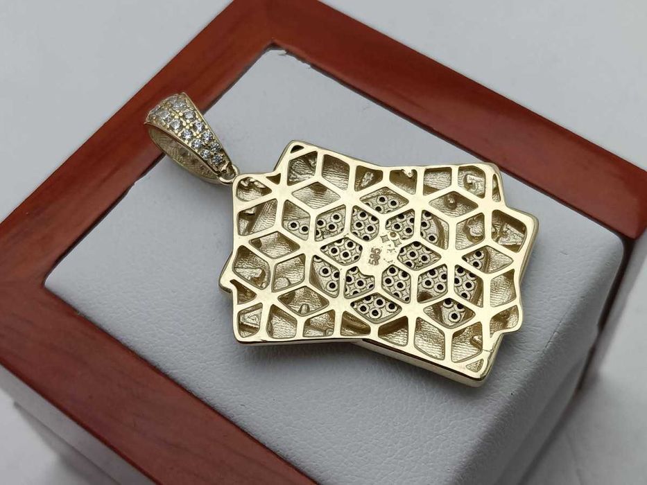 Złota Zawieszka Karty Karta As Pik Czaszka 6,48G P585 14K 3,5CM