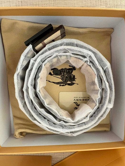 Pasek burberry czarny długość 115 cm