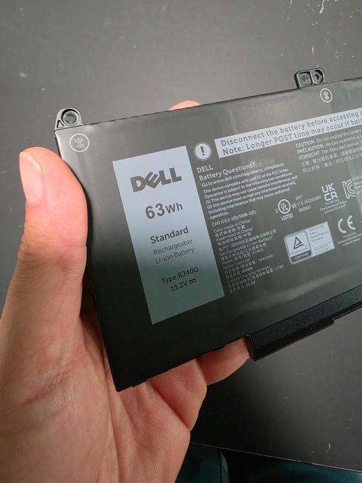 Bateria Dell 63 WH, typ RJ40G, 15.2V x10 sztuk