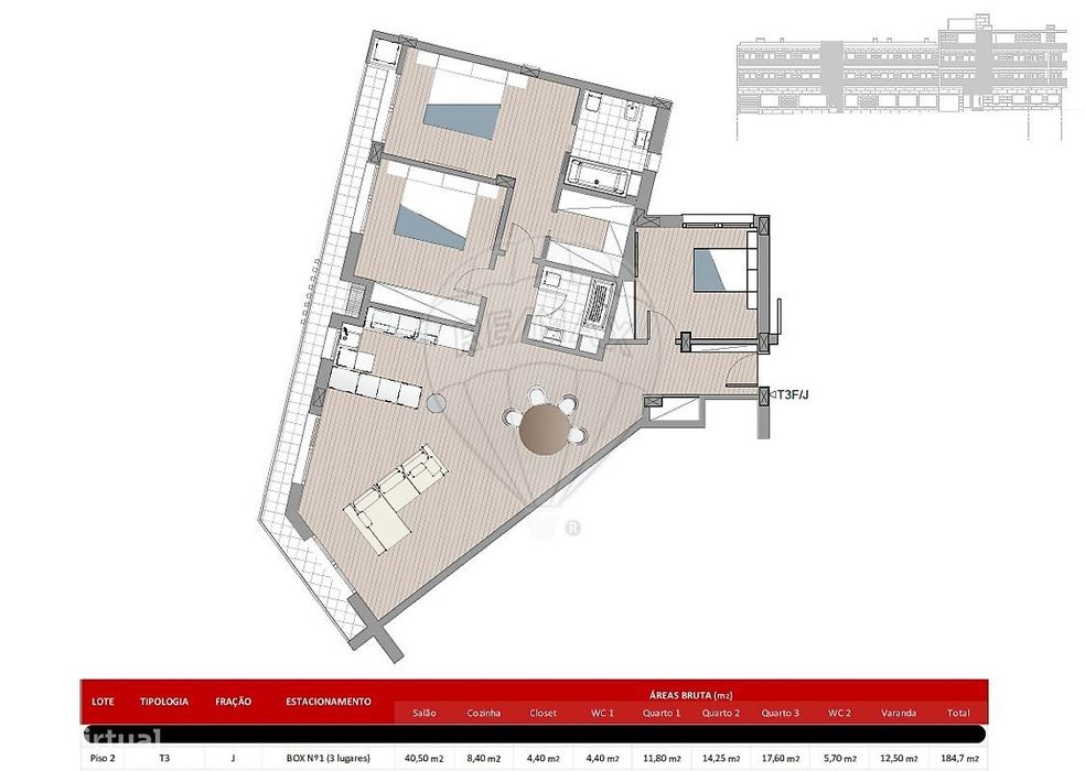 Apartamento T3 para venda