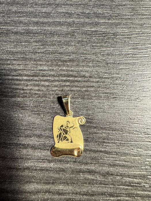 Piękny wisiorek Wodnik Aquarius złoto 14k 585