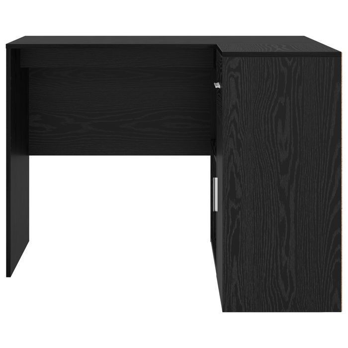 Biurko narożne z czarnego dębu 102x88 cm - stylowe i funkcjonalne