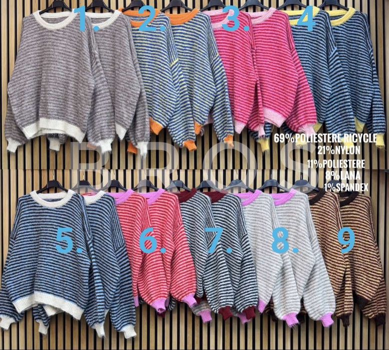 Sweter w paski,big size