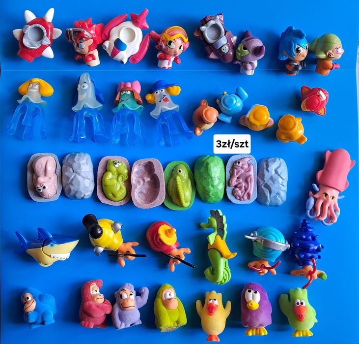 Różne figurki , zabawki z jajek kinder niespodzianek