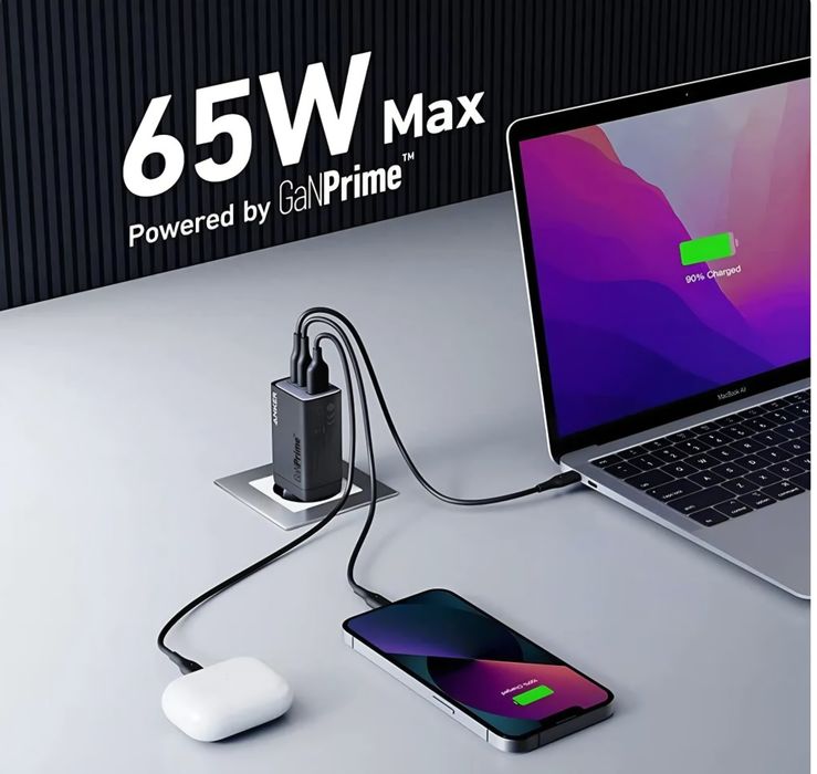Ładowarka sieciowa 65w Anker GaNPrime 735