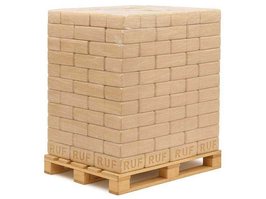 Brykiet drzewny - kostka RUF - 10kg - 16,65 zł / paleta 1'598,40 zł