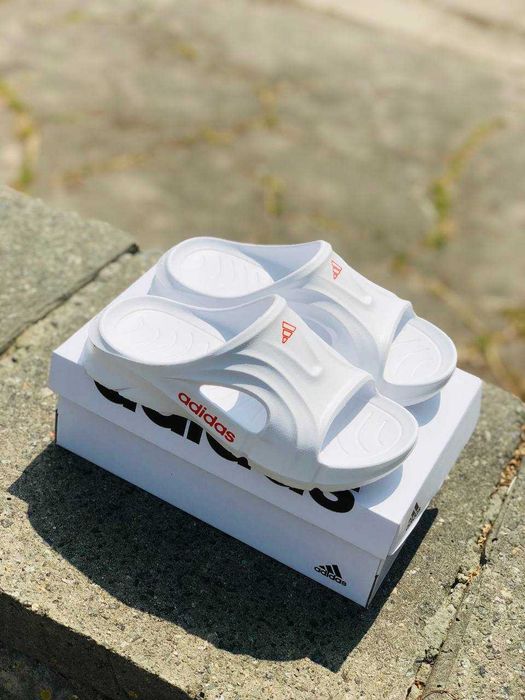 Топ продаж! Шлепанцы Adidas мужские Пляжные летние продуваемые шлепки легкие пенные шлепанцы шлёпанцы мужские купить