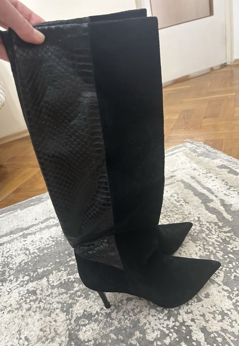 Сапоги замш питон Італія