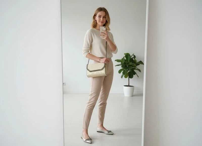 Torebka damska listonoszka imitacja zamszu z metalowym łańcuszkiem.