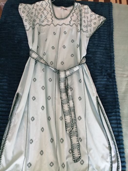 Vestido longo cor verde menta