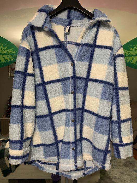 М’яка тепла сорочка в клітинку розмір M-L