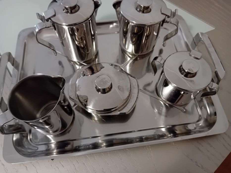 Serviço tabuleiro inox 6 pecas