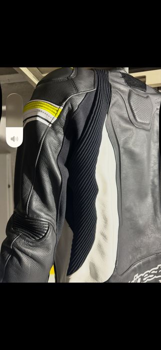Casaco pele compativel com air bag alpinestars