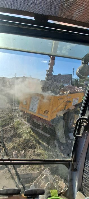 Prace ziemne, wykopy rozbiorki wyburzenia transport,piasek,