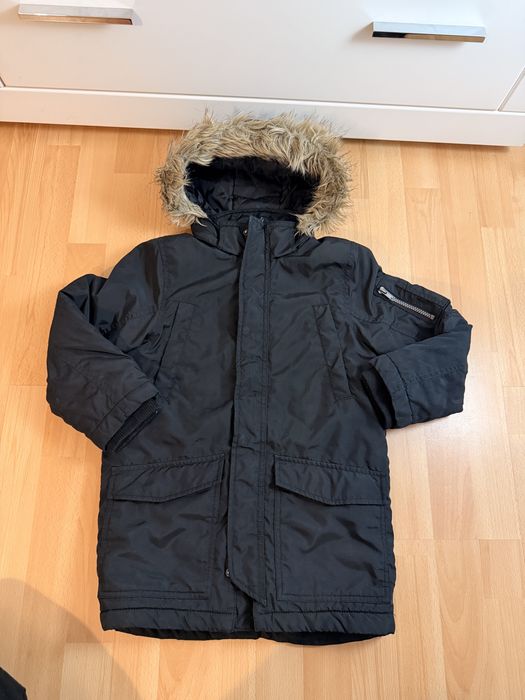 Czarna kurtka parka h&m  122