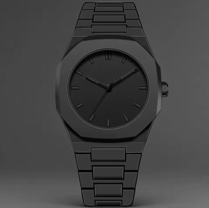 Novo relógio masculino da moda simples preto masculino