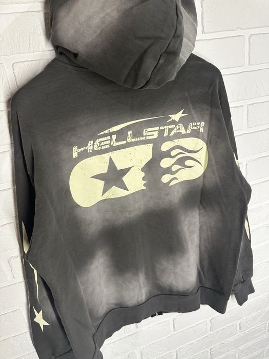 Зіп худі hellstar zip hoodie хеллстар чорне дріп drip