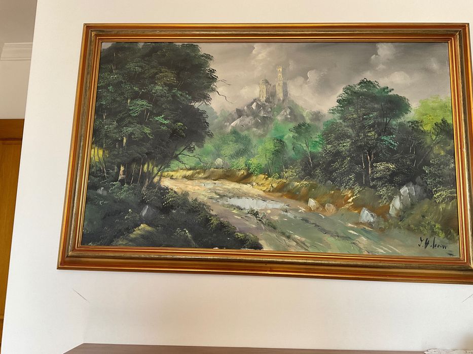 Tela pintada a óleo , bela