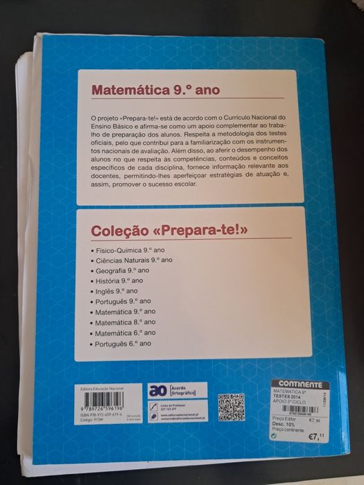 Preparação Provas Finais  / 9° ano / Matemática / educação nacional