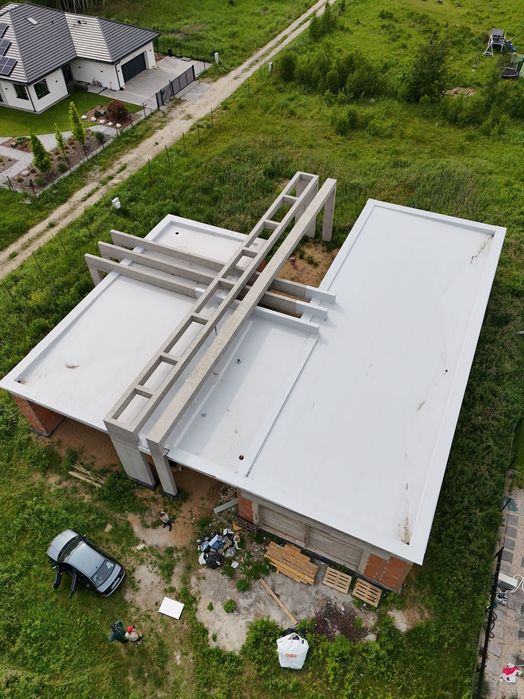 Kompleksowe wykończenie dachów płaskich, dachy płaskie, membrana PVC TPO resitrix papa, dachy, dekarz, gwarancja