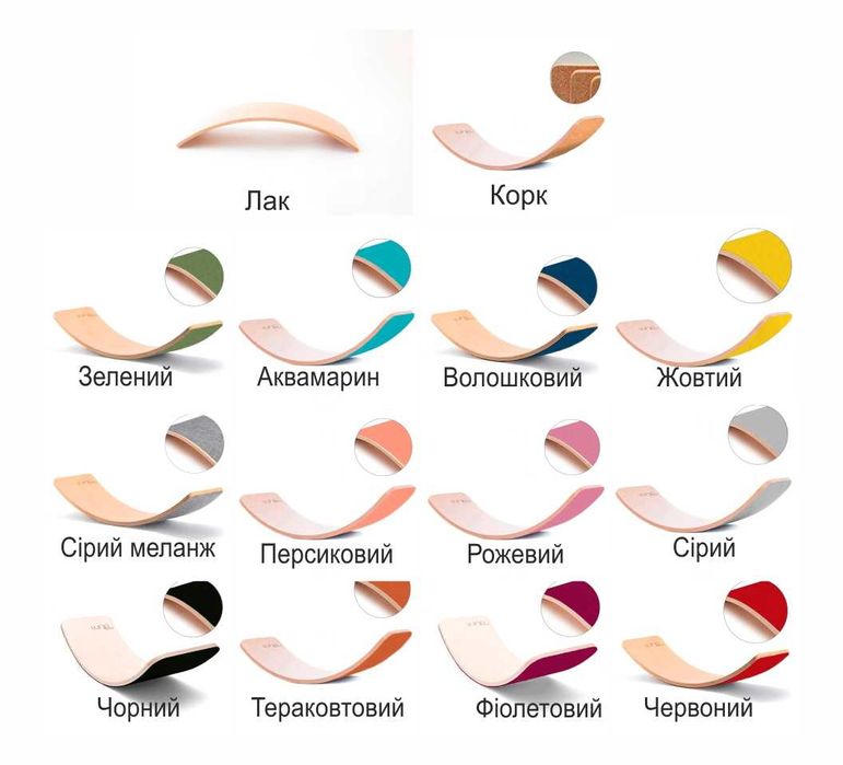 Рокерборд Лак|Балансир|Тренажер для рівноваги|Дерево|Подарунок