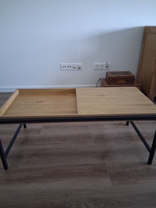 Mesa de centro  carvalho/preto  C100cm L50cm A40cm