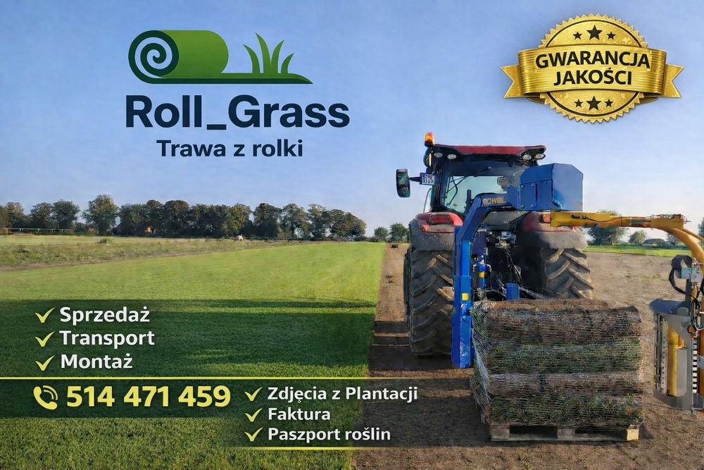 Trawa z rolki / Trawa Sportowa/MONTAŻ/Transport