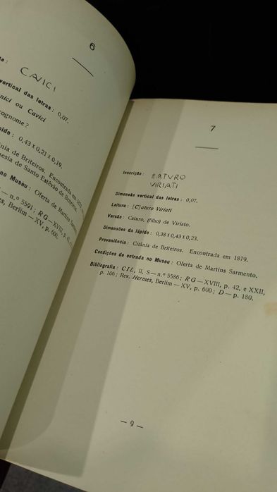 Catálogo do Museu Arqueologia Martins Sarmento 1935