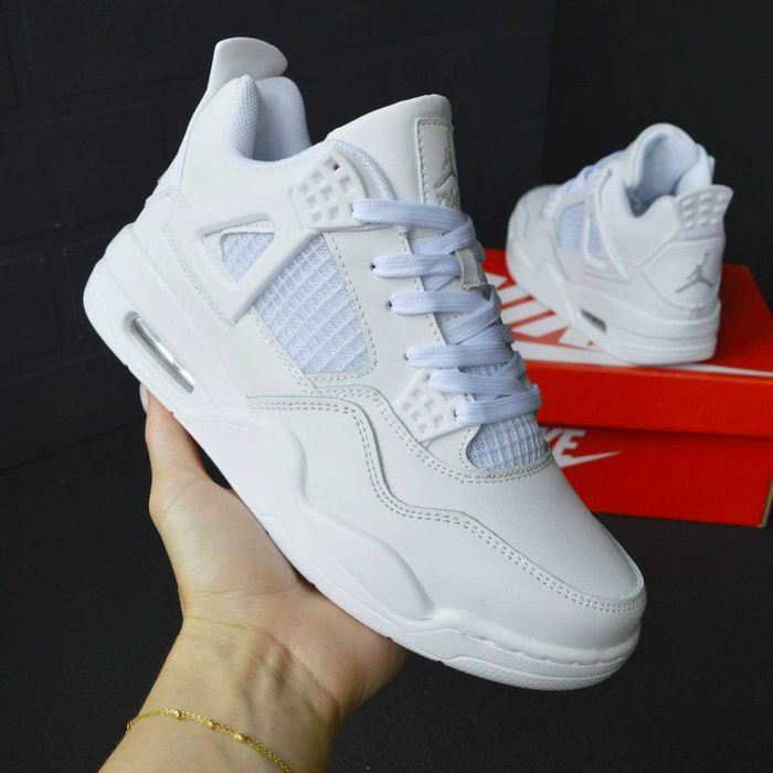 !SALE! Nike Air Jordan Retro 4 Full White 36 37 38 39 40 41 42 джордан