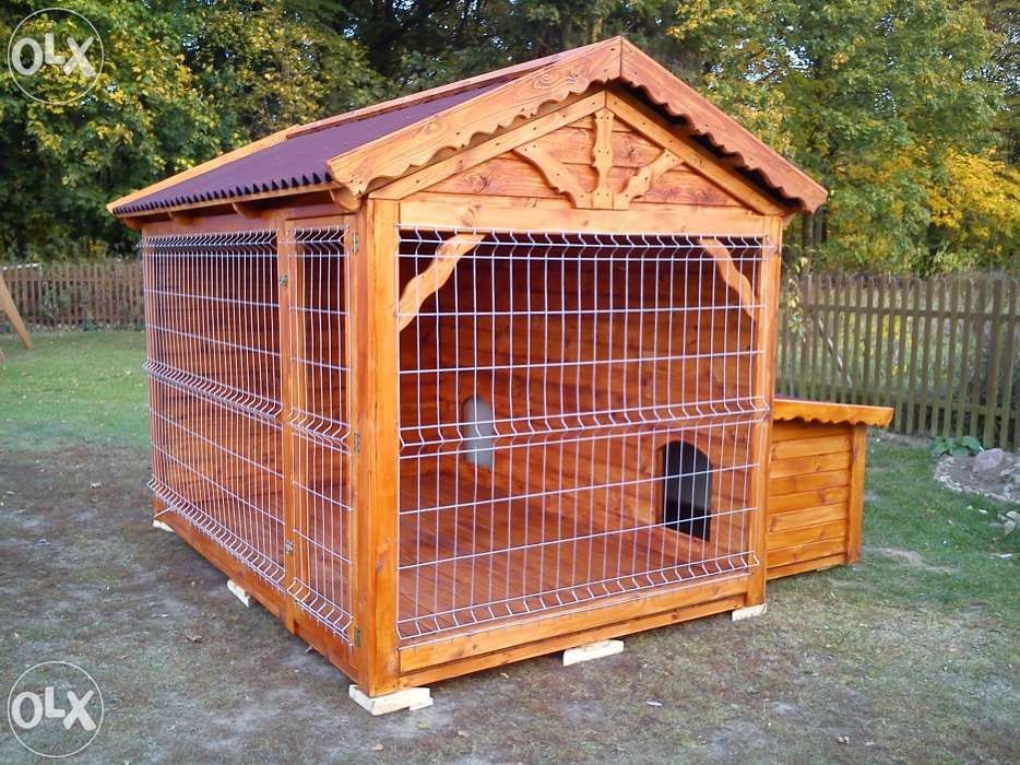 Kojec dla psa drewniany klatka box 3×2  lamele antracyt nowoczesny buda box boks