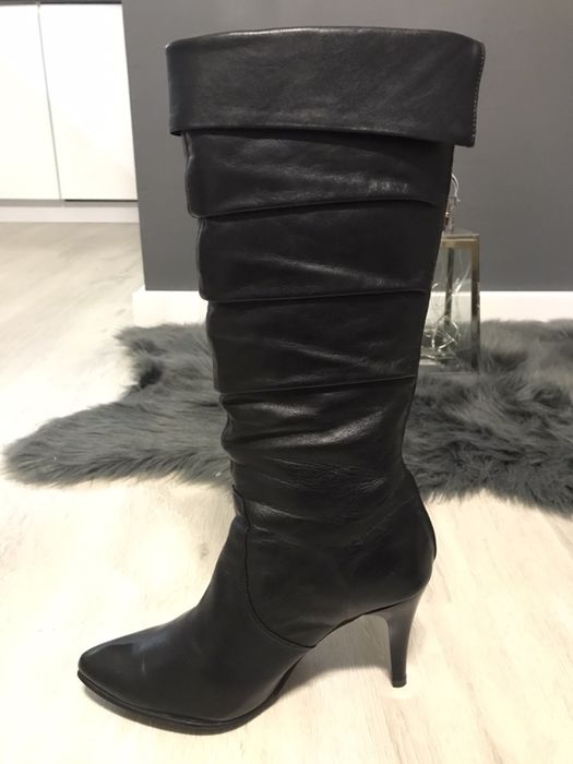 Nowe kozaki szpilki ze skóry naturalnej ZYCH&Staszewski