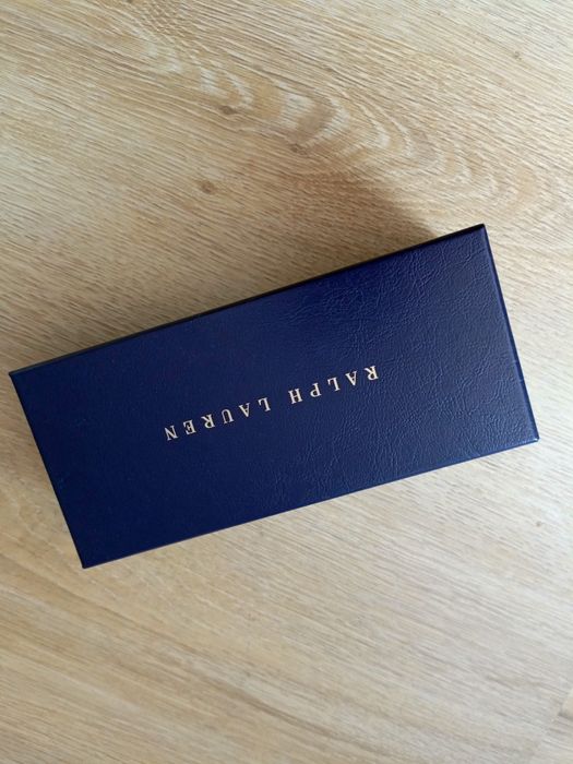 Oryginalne Ralph Lauren granatowe pudełko box na okulary na prezent