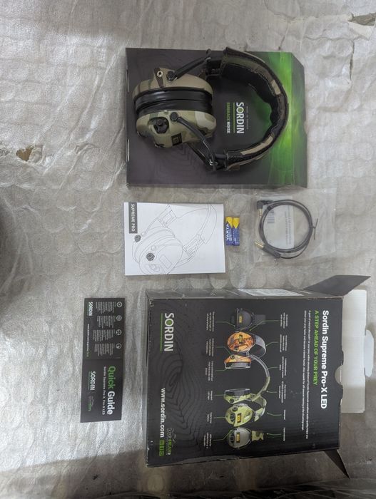 Sordin Supreme Pro-X LED — активні навушники,оригінал, повний комплект