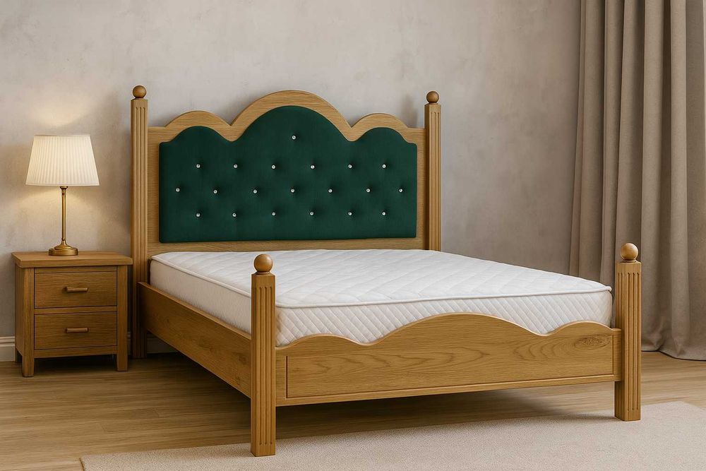 Łóżko Dębowe 160x200cm, 100% Lite Drewno, DĄB, Różne Wymiary.