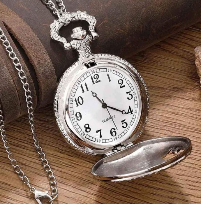 Relógio de bolso Fashion Vintage Gold Train